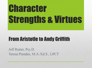 Character Strengths and Virtues